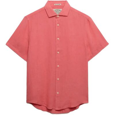 Superdry Riviera S/S Linen Shirt XXL CORAL XXL Superdry Riviera S/S Linen Shirt XXL CORAL XXL