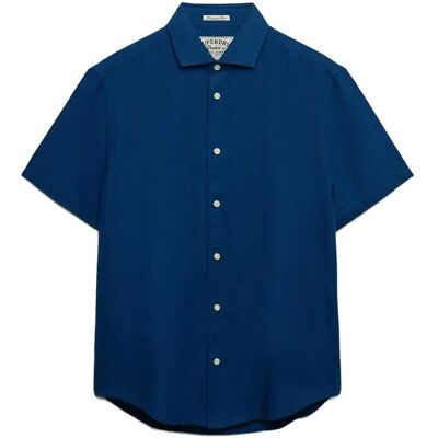 Superdry Riviera S/S Linen Shirt M FRENCH BLUE M Superdry Riviera S/S Linen Shirt M FRENCH BLUE M