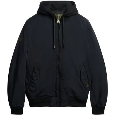 Superdry Military Hooded Ma1 Jacket L JET BLACK L Superdry Military Hooded Ma1 Jacket L JET BLACK L