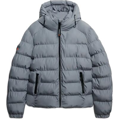 Superdry Hooded Sports Puffer Jacket S WASHED DENIM S Superdry Hooded Sports Puffer Jacket S WASHED DENIM S