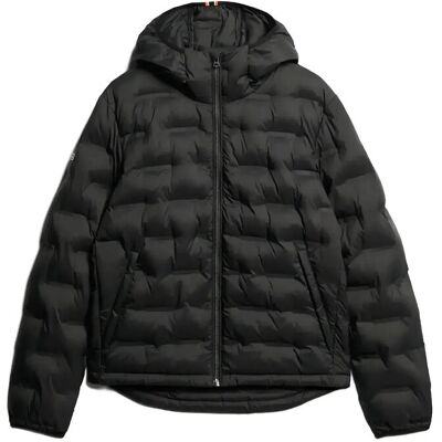 Superdry Hooded Quilted Puffer Coat XL BLACK XL Superdry Hooded Quilted Puffer Coat XL BLACK XL