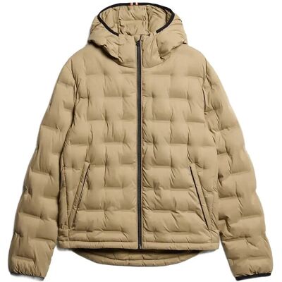 Superdry Hooded Quilted Puffer Coat S CANYON SAND BROWN S Superdry Hooded Quilted Puffer Coat S CANYON SAND BROWN S