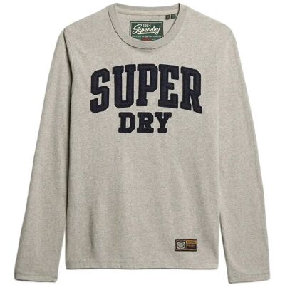 Superdry Vintage Athletic Ls Top L LIGHT GREY MARL L Superdry Vintage Athletic Ls Top L LIGHT GREY MARL L