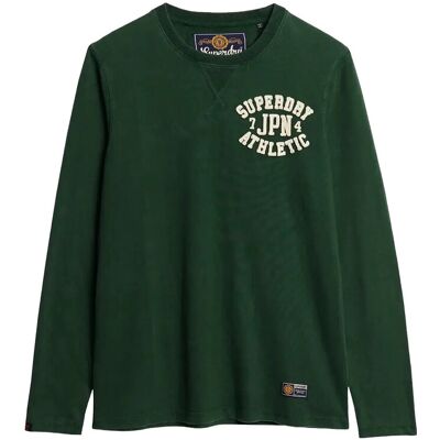 Superdry Vintage Athletic Chest Ls Tee XL ENAMEL GREEN XL Superdry Vintage Athletic Chest Ls Tee XL ENAMEL GREEN XL