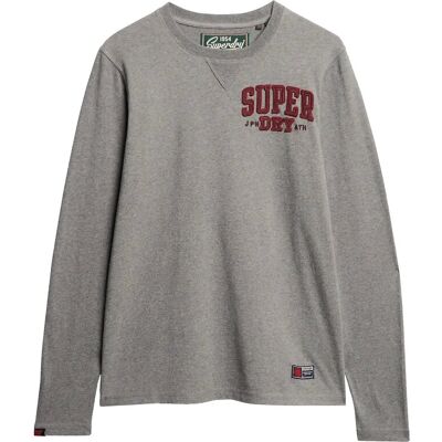 Superdry Vintage Athletic Chest Ls Tee L MID GREY MARL L Superdry Vintage Athletic Chest Ls Tee L MID GREY MARL L