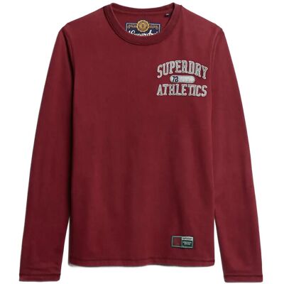 Superdry Vintage Athletic Chest Ls Tee XL RICH BURGUNDY XL Superdry Vintage Athletic Chest Ls Tee XL RICH BURGUNDY XL