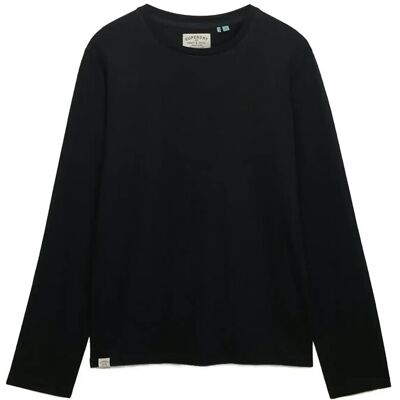 Superdry Classic Cotton Linen Ls Top XXL JET BLACK XXL Superdry Classic Cotton Linen Ls Top XXL JET BLACK XXL