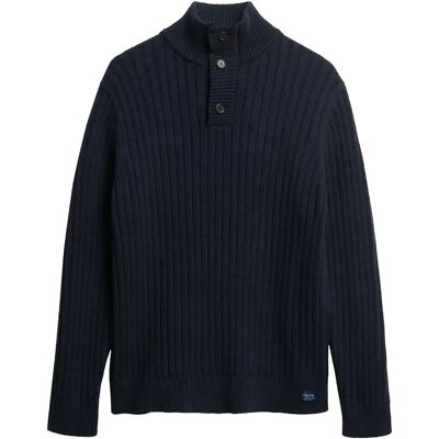 Superdry Vintage Ribbed Henley XXL ECLIPSE NAVY XXL Superdry Vintage Ribbed Henley XXL ECLIPSE NAVY XXL