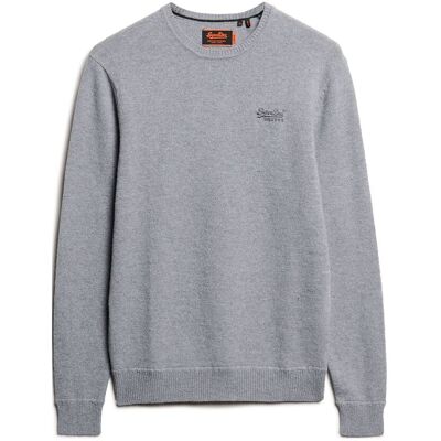 Superdry Essential Slim Fit Crew Jumper S CLOUD GREY MARL S Superdry Essential Slim Fit Crew Jumper S CLOUD GREY MARL S