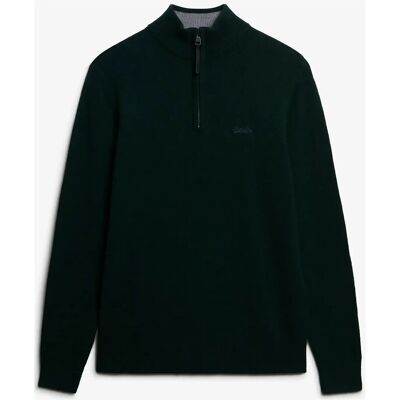 Superdry Wool Blend Half Zip Jumper XXL FOREST GREEN MARL XXL Superdry Wool Blend Half Zip Jumper XXL FOREST GREEN MARL XXL