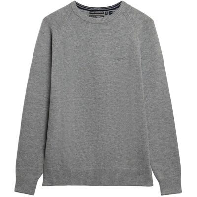 Superdry Wool Blend Jumper M LIGHT GREY MARL M Superdry Wool Blend Jumper M LIGHT GREY MARL M