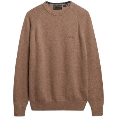 Superdry Wool Blend Jumper M MACADAMIA BROWN MARL M Superdry Wool Blend Jumper M MACADAMIA BROWN MARL M