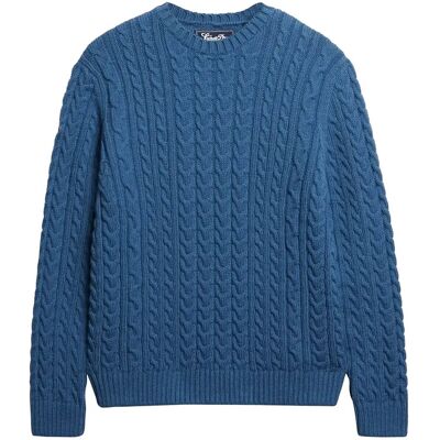 Superdry Jacob Cable Jumper XL COAST BLUE XL Superdry Jacob Cable Jumper XL COAST BLUE XL