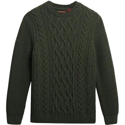 Superdry Jacob Cable Jumper L SAGE GREEN L Superdry Jacob Cable Jumper L SAGE GREEN L