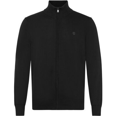 Timberland Cotton Yd Full Zip Sweater M BLACK/PAVEMENT M Timberland Cotton Yd Full Zip Sweater M BLACK/PAVEMENT M