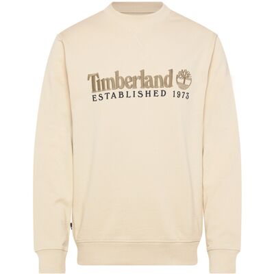 Timberland Established 1973 Embroidered Logo Crew Neck Sweatshirt Putty S LIGHT BEIGE S Timberland Established 1973 Embroidered Logo Crew Neck Sweatshirt Putty S LIGHT BEIGE S