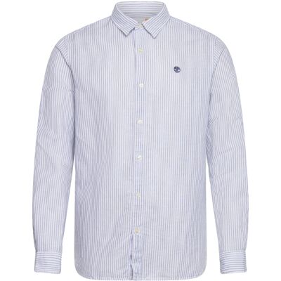 Timberland Mill Brook Linen Striped Shirt (Regular) Stone Wash Yd S MEDIUM BLUE S Timberland Mill Brook Linen Striped Shirt (Regular) Stone Wash Yd S MEDIUM BLUE S