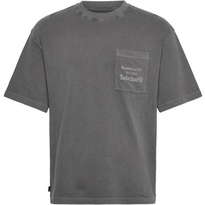 Timberland Gd Heavyweight Chest Pocket Tee Blackened Pearl M DARK GREY M Timberland Gd Heavyweight Chest Pocket Tee Blackened Pearl M DARK GREY M