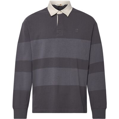 Timberland Ls Striped Rugby Polo Blackened Pearl L DARK GREY L Timberland Ls Striped Rugby Polo Blackened Pearl L DARK GREY L