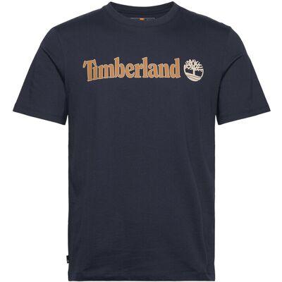 Timberland Linear Logo Short Sleeve Tee L NAVY L Timberland Linear Logo Short Sleeve Tee L NAVY L
