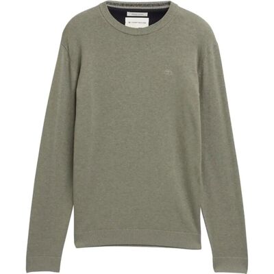 Tom Tailor Basic Crewneck Knit XL GREYISH SHADOW OLIVE MELANGE XL Tom Tailor Basic Crewneck Knit XL GREYISH SHADOW OLIVE MELANGE XL