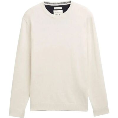 Tom Tailor Basic Crewneck Knit M SOFT BUTTERCREAM MELANGE M Tom Tailor Basic Crewneck Knit M SOFT BUTTERCREAM MELANGE M