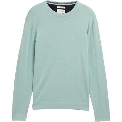 Tom Tailor Basic Crewneck Knit M SOFT GREYISH GREEN MELANGE M Tom Tailor Basic Crewneck Knit M SOFT GREYISH GREEN MELANGE M