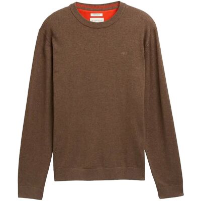 Tom Tailor Basic Crewneck Knit M DARK TAUPE MELANGE M Tom Tailor Basic Crewneck Knit M DARK TAUPE MELANGE M