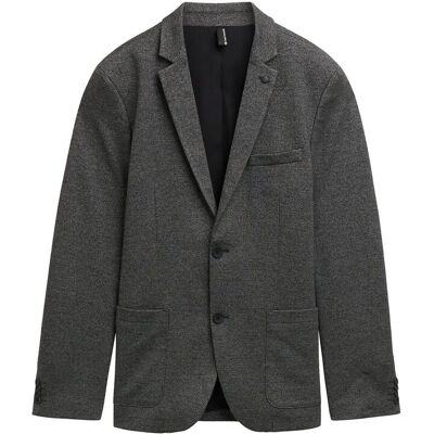 Tom Tailor Pique Blazer 44 BLACK WHITE SALT N PEPPER 44 Tom Tailor Pique Blazer 44 BLACK WHITE SALT N PEPPER 44