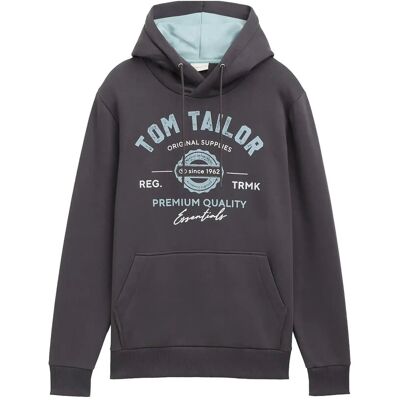 Tom Tailor Hoodie With Print XL TARMAC GREY XL Tom Tailor Hoodie With Print XL TARMAC GREY XL