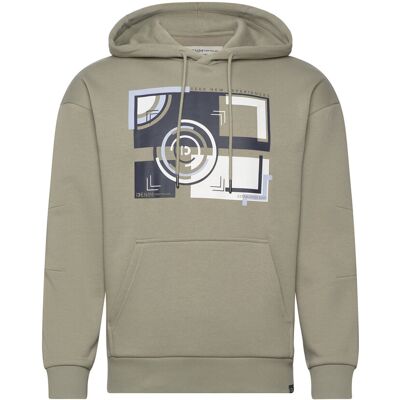 Tom Tailor Relaxed Hoodie With Print M PRAIRIE GRASS GREEN M Tom Tailor Relaxed Hoodie With Print M PRAIRIE GRASS GREEN M