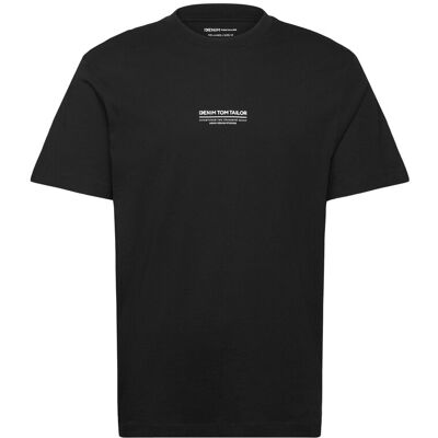 Tom Tailor Relaxed Printed T-Shirt M BLACK M Tom Tailor Relaxed Printed T-Shirt M BLACK M
