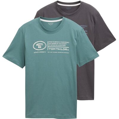 Tom Tailor Doublepack T-Shirt, Packaging S DEEP BLUISH GREEN S Tom Tailor Doublepack T-Shirt, Packaging S DEEP BLUISH GREEN S