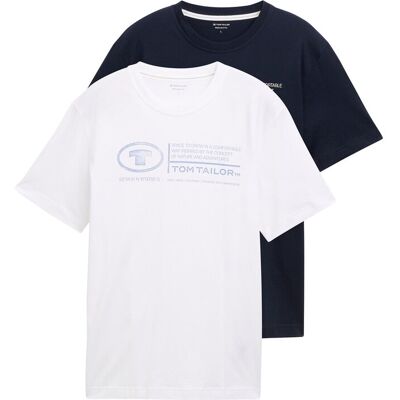 Tom Tailor Doublepack T-Shirt, Packaging M WHITE M Tom Tailor Doublepack T-Shirt, Packaging M WHITE M