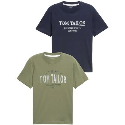 Tom Tailor Doublepack T-Shirt, Packaging XL OAK LEAF GREEN XL Tom Tailor Doublepack T-Shirt, Packaging XL OAK LEAF GREEN XL