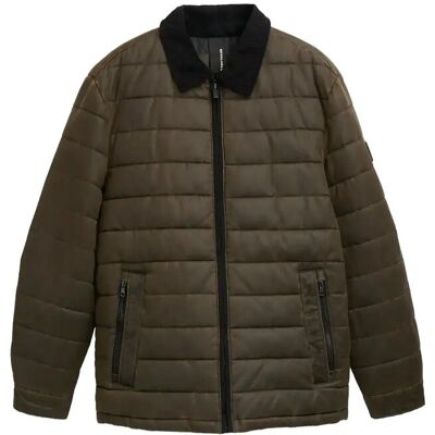 Tom Tailor Midlayer Coated Overshirt M DARK BROWN MELANGE M Tom Tailor Midlayer Coated Overshirt M DARK BROWN MELANGE M