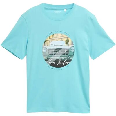 Tom Tailor Photoprint T-Shirt XXL RIVER TEAL XXL Tom Tailor Photoprint T-Shirt XXL RIVER TEAL XXL
