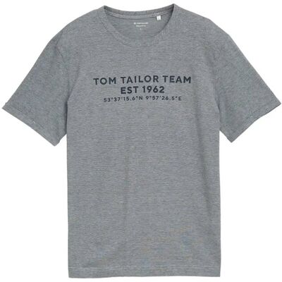 Tom Tailor Printed T-Shirt M NAVY WHITE STRIPES M Tom Tailor Printed T-Shirt M NAVY WHITE STRIPES M