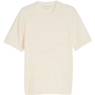 Tom Tailor Knit T-Shirt With Rib Structure M GARDENIA WHITE M Tom Tailor Knit T-Shirt With Rib Structure M GARDENIA WHITE M