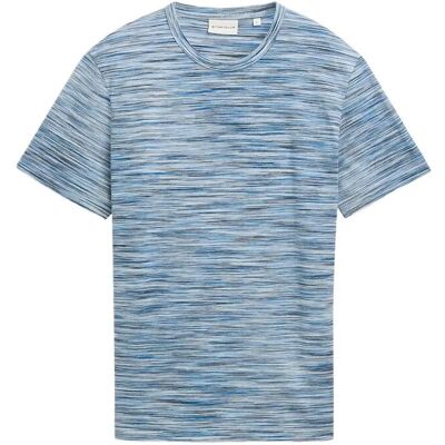 Tom Tailor Multicolored T-Shirt XXL BLUE WHITE SPACEDYE PIQUE XXL Tom Tailor Multicolored T-Shirt XXL BLUE WHITE SPACEDYE PIQUE XXL