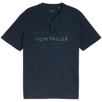 Tom Tailor Printed Garment Dye Serafino M SKY CAPTAIN BLUE M Tom Tailor Printed Garment Dye Serafino M SKY CAPTAIN BLUE M