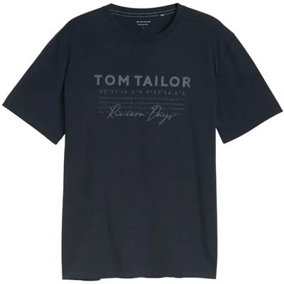 Tom Tailor Printed Garment Dye T-Shirt XL SKY CAPTAIN BLUE XL Tom Tailor Printed Garment Dye T-Shirt XL SKY CAPTAIN BLUE XL