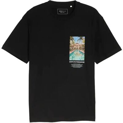Tom Tailor Relaxed Photo Print T-Shirt XL BLACK XL Tom Tailor Relaxed Photo Print T-Shirt XL BLACK XL
