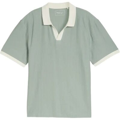 Tom Tailor Relaxed Structure Resort Collar Pol M GREEN MIST M Tom Tailor Relaxed Structure Resort Collar Pol M GREEN MIST M