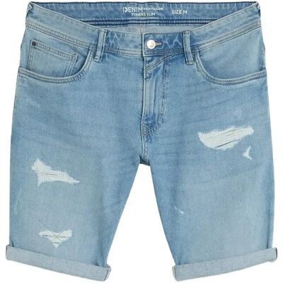Tom Tailor Ttpiers Slim Shorts L LIGHT STONE BRIGHT BLUE DENIM L Tom Tailor Ttpiers Slim Shorts L LIGHT STONE BRIGHT BLUE DENIM L