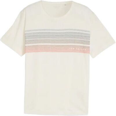 Tom Tailor Printed T-Shirt S GARDENIA WHITE S Tom Tailor Printed T-Shirt S GARDENIA WHITE S