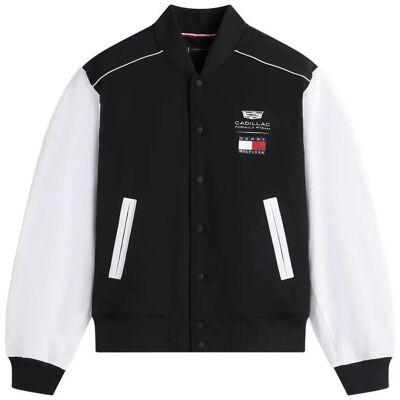 Tommy Hilfiger Th X Cf1 Script Varsity Jacket M BLACK WHITE M Tommy Hilfiger Th X Cf1 Script Varsity Jacket M BLACK WHITE M