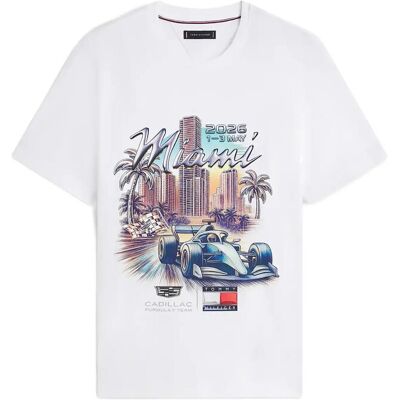 Tommy Hilfiger Th X Cf1 Miami Graphic Tee M WHITE M Tommy Hilfiger Th X Cf1 Miami Graphic Tee M WHITE M