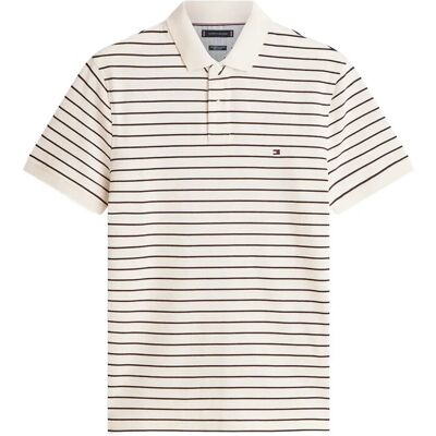 Tommy Hilfiger Core 1985 Regular Polo M IVORY PETAL BLACK M Tommy Hilfiger Core 1985 Regular Polo M IVORY PETAL BLACK M