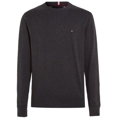 Tommy Hilfiger Pima Org Ctn Cashmere Crew Neck S DARK GREY HEATHER S Tommy Hilfiger Pima Org Ctn Cashmere Crew Neck S DARK GREY HEATHER S